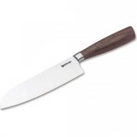 Кухонный нож Boker Core Santoku, сталь X50CrMoV15, рукоять орех купить в Череповце