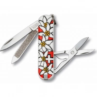 Нож перочинный Victorinox Edelweiss 0.6203.840 58мм 7 функций дизайн рукояти Эдельвейс купить в Череповце