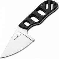 Нож с фиксированным клинком шейный Chad Los Banos Design SFB Neck, Boker Plus 02BO321, сталь 440C Satin, рукоять стеклотекстолит G10 купить в Череповце