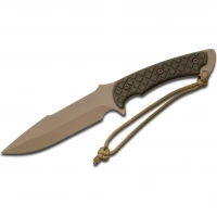 Нож с фиксированным клинком Spartan Blades Horkos, сталь CPM-S35VN Flat Dark Earth, рукоять зеленая микарта, чехол песочный купить в Череповце