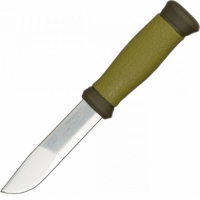 Нож с фиксированным лезвием Morakniv 2000, сталь Sandvik 12C27, рукоять пластик/резина, зеленый купить в Череповце