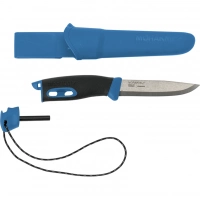 Нож с фиксированным лезвием Morakniv Companion Spark (S) Blue, сталь Sandvik 12C27, рукоять резина/пластик купить в Череповце