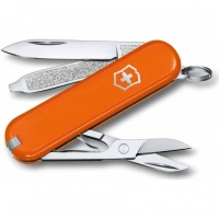 Нож Victorinox Classic SD Colors, Mango Tango (0.6223.83G) оранжевый, 7 функций 58мм купить в Череповце