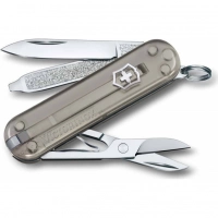 Нож Victorinox Classic SD Colors, Mystical Morning (0.6223.T31G) серый полупрозрачный, 7 функций 58мм купить в Череповце