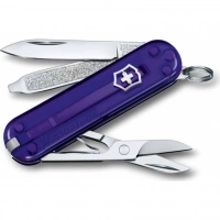 Нож Victorinox Classic SD Colors, Persian Indigo (0.6223.T29G) фиолетовый полупрозрачный, 7 функций 58мм купить в Череповце