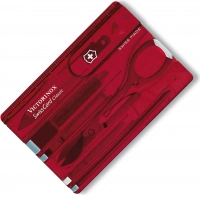 Швейцарская карта Victorinox SwissCard, сталь X45CrMoV15, рукоять ABS-Пластик, красный купить в Череповце