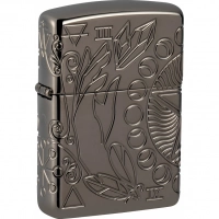 Зажигалка ZIPPO Armor® Wicca Design с покрытием Black Ice®, черная купить в Череповце